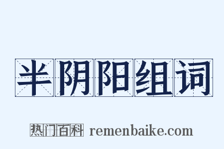 半阴阳组词是什么意思的图片